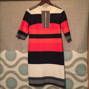 Color block midi dress with high neck ❤️